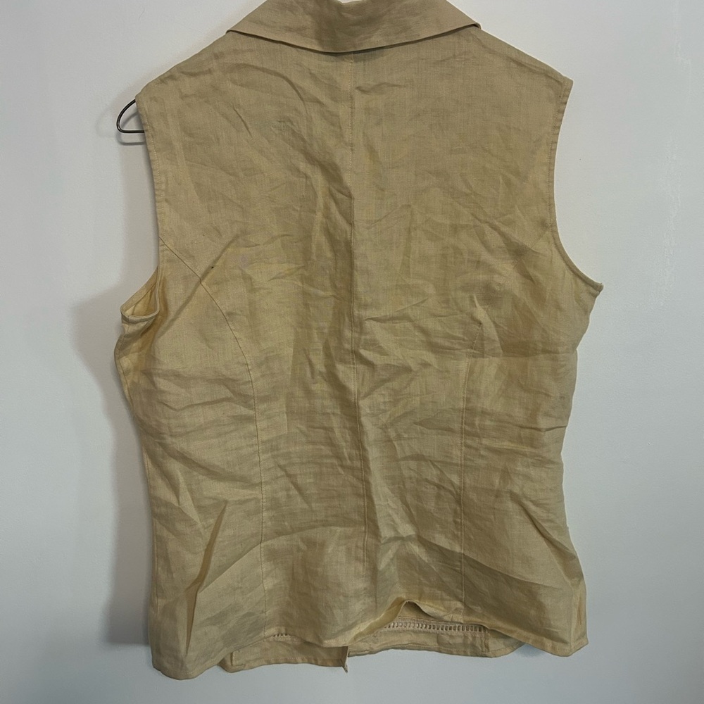 Linen Sleeveless Top - Picture 4 of 4